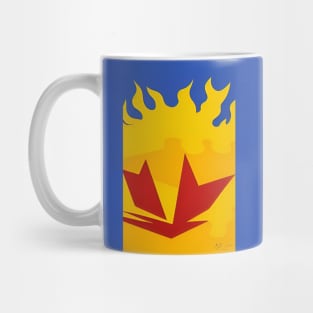 Abstract fire on back Mug